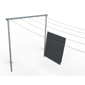 Laundry drying stand | Cross tube 2500 mm5 hooks, one-sided | steel tube  60 mm